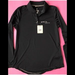New Delta Connection Logo Women's Polo  Dark Blue, Size Medium, Long Sleeves